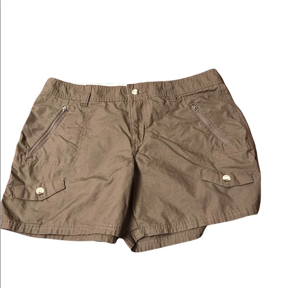 Women’s Columbia XCO sports short hiking short brown zippers pockets size 10
